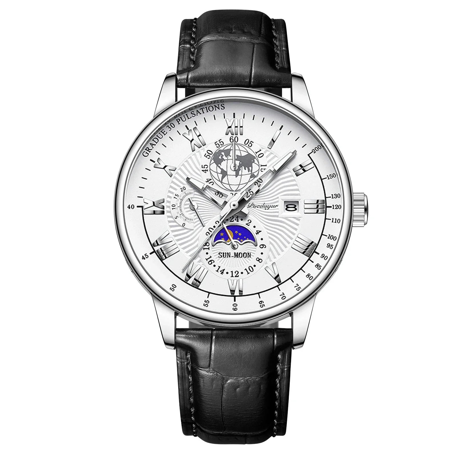 Fashion Luxury Wristwatch For Men Luminous Chronograph Date Man Watch Leather Men's Quartz Watches Sports Male Clock