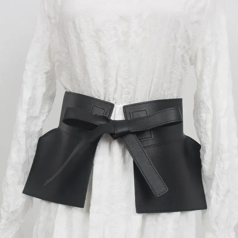 Belt – Wide Waistband – PU | KIMLUD