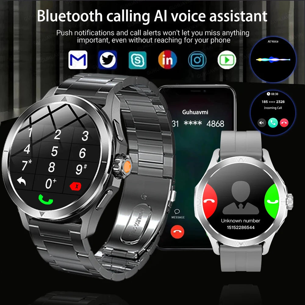 New S4 Ultra Outdoor Sports Men Watches HD AMOLED Display GPS Track Altimeter Heart Rate Bluetooth Call Waterproof Smart Watch