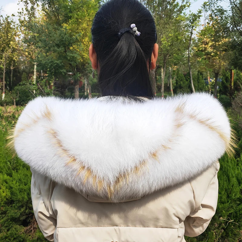 Fox Fur Collar – Hood Decor for Down Coats – Real Fox Fur | KIMLUD