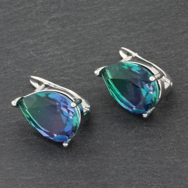 New 2022 Luxury For Wedding Drop Earrings For Women Fine 585 Rose Gold Color Water Drop Long Dangle Earrings Fashion Jewelry