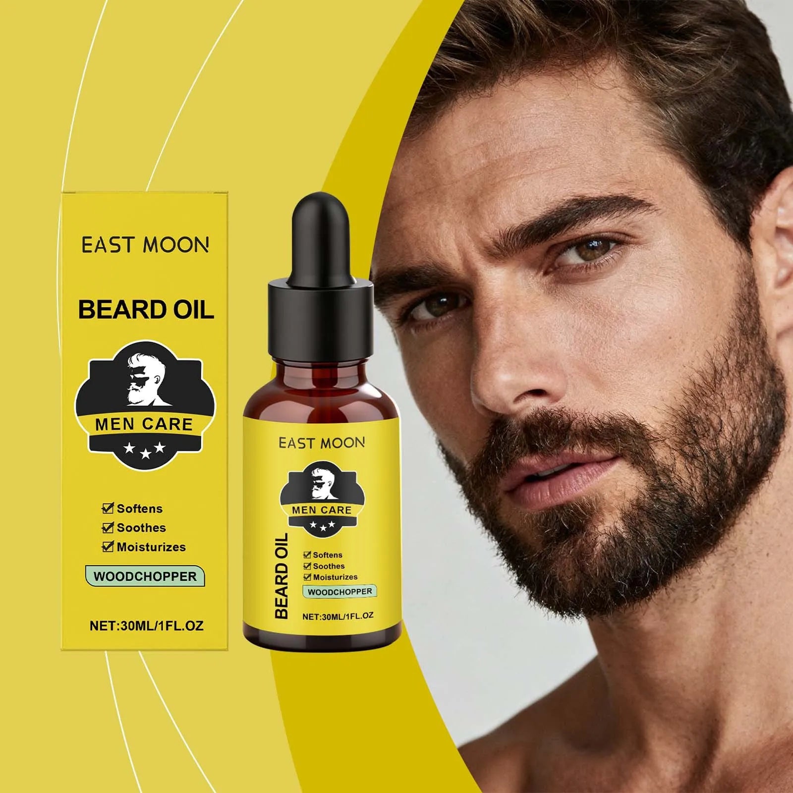 Nourishing Beard Care Oil Musk Scent — Bright Yellow | KIMLUD