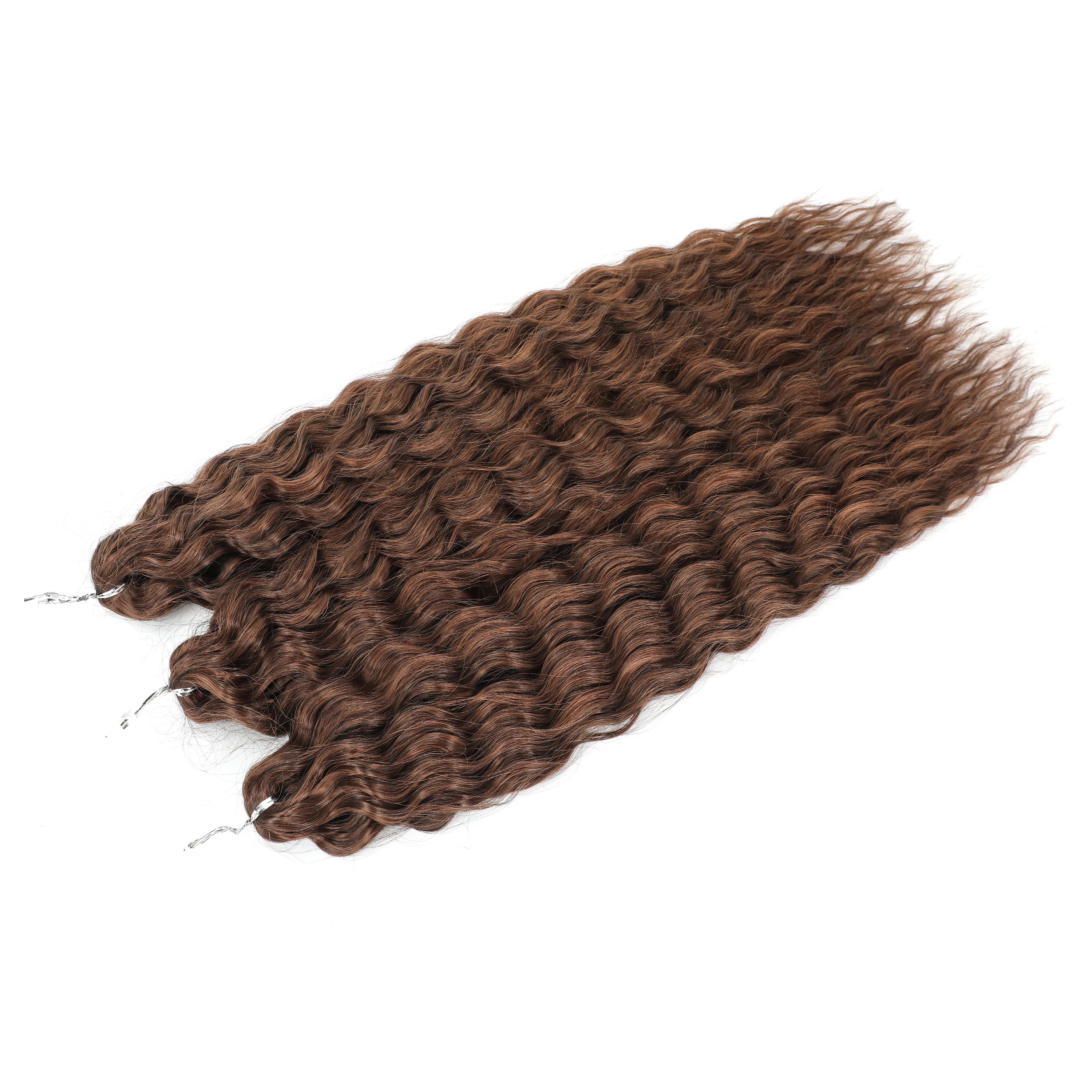 Crochet Braids Synthetic Hair High Temperature — Ombre Brown | KIMLUD