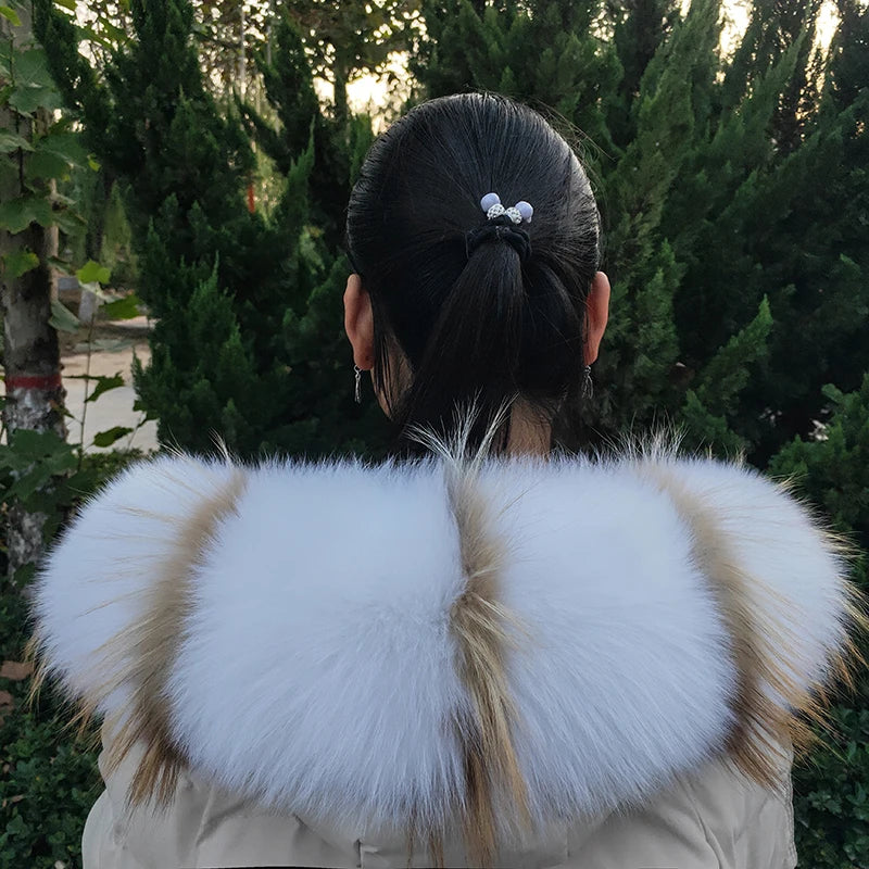 Fox Fur Collar – Hood Decor for Down Coats – Real Fox Fur | KIMLUD