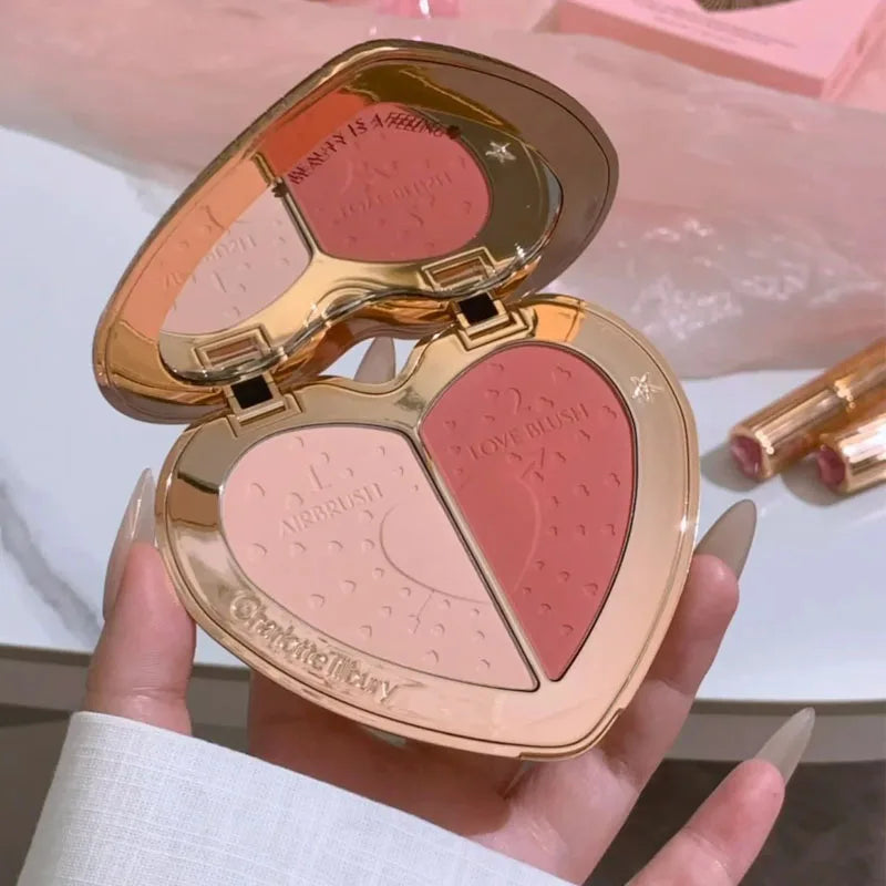 Heart Shape Lipstick – Pink Diamond Lip Glow – Pink Blusher | KIMLUD