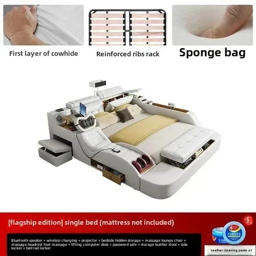 Korean Modern Luxury Bed European Nature Luxury Bedroom Human Bed Design Multifunctional Bedroom Camas King Size Home Furniture