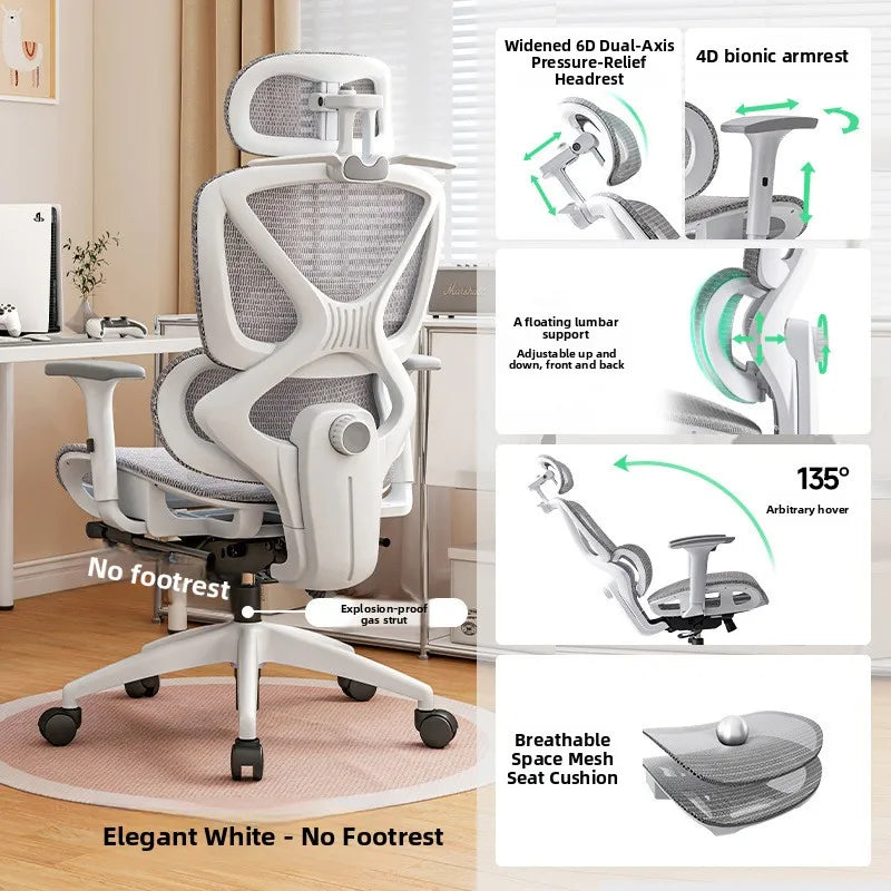 Office Chair – Adjustable Lumbar Support – Nylon Frame – Ergonomic | KIMLUD
