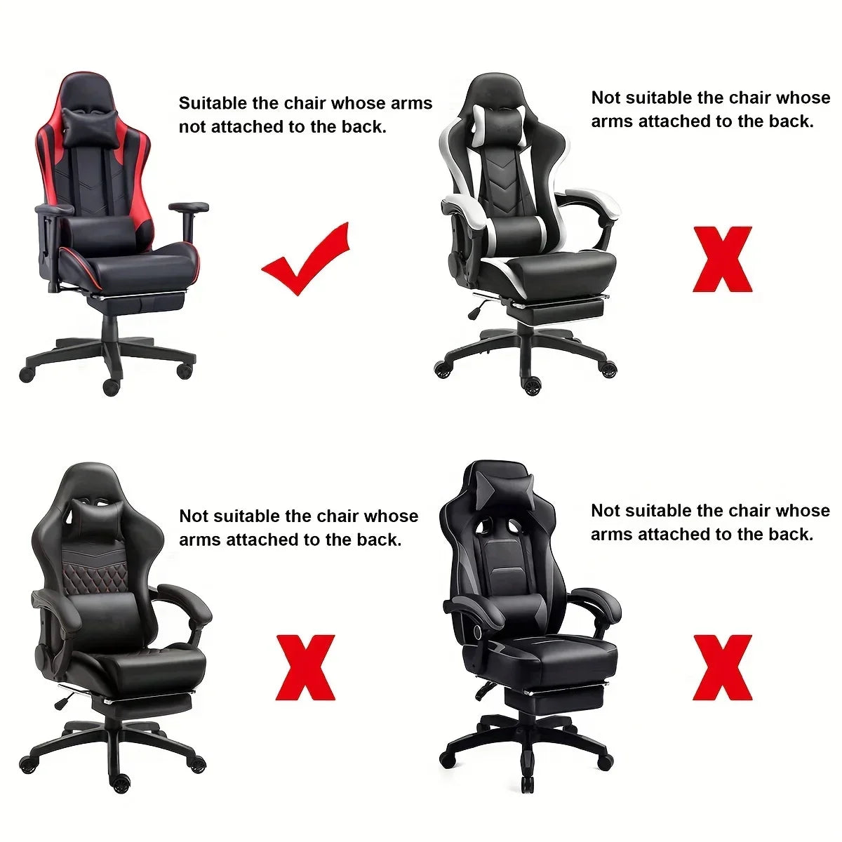 One-Piece Stretch Gaming Chair Cover Brilliant Green Light Chair Cover High Elasticity for Office Gaming Chairs Home Decoration