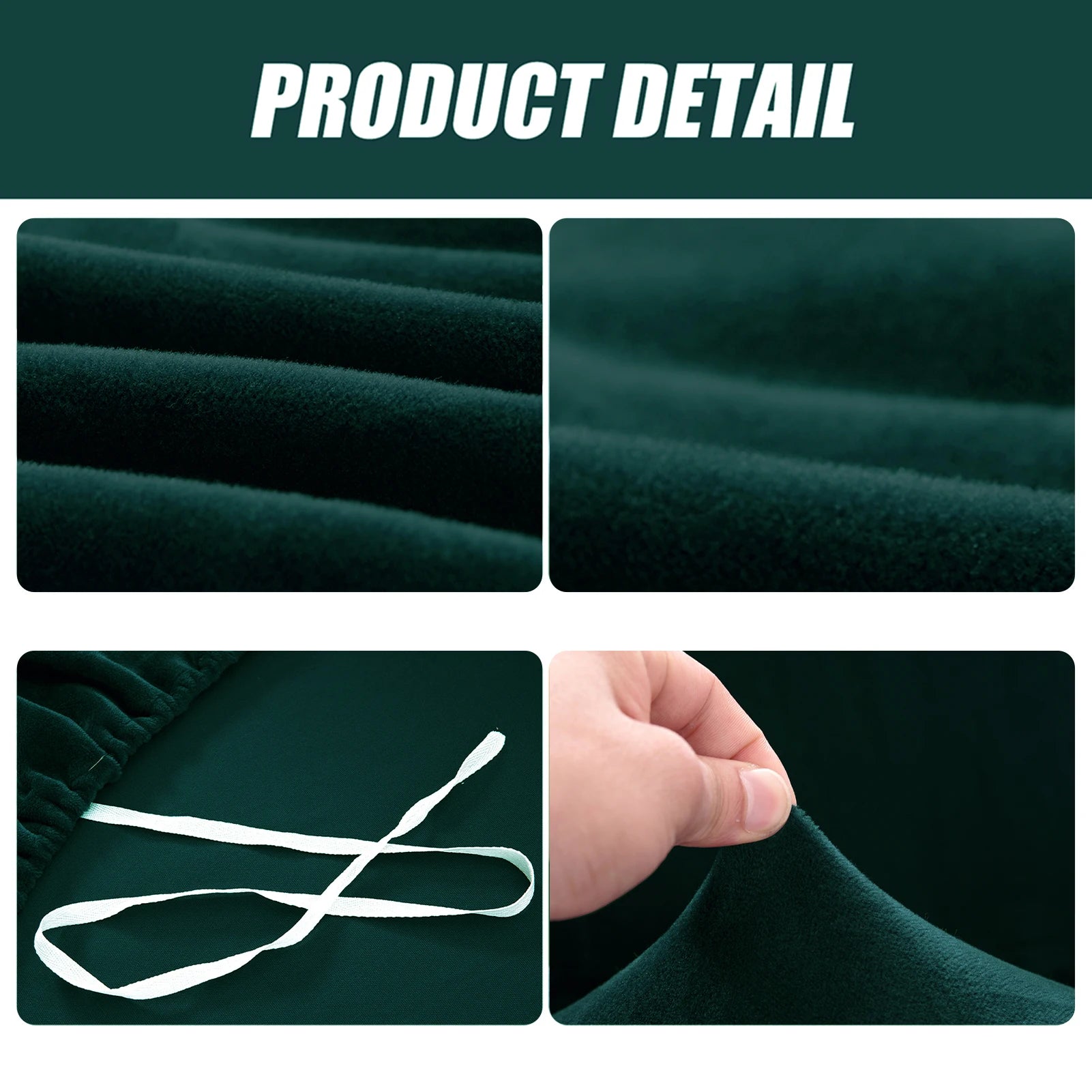 Velvet Sofa Cover Elastic Thick L Shaped Corner Sofa Slipcover for Living Room 1/2/3/4 Seater Stretch Cover for Couch Armchair