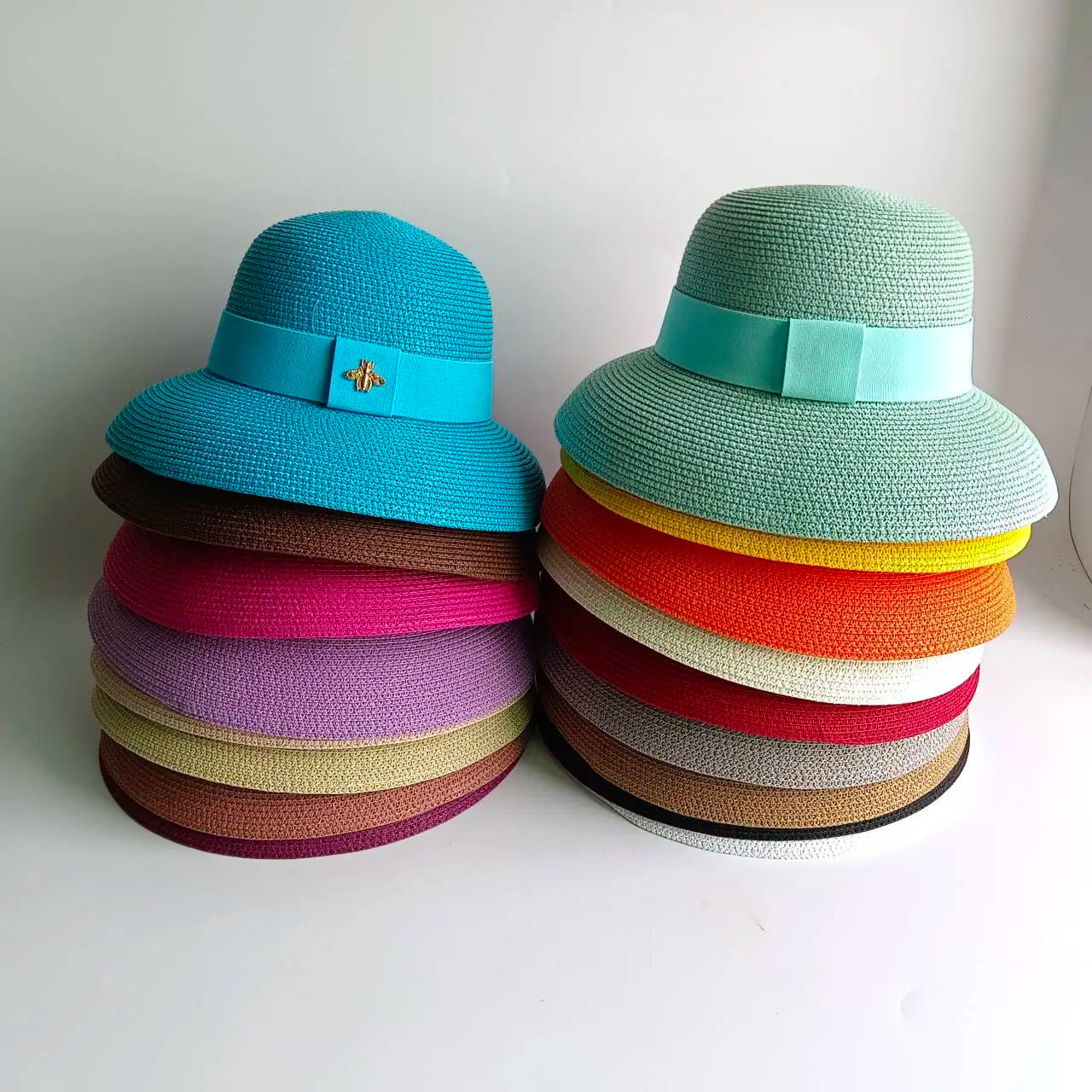Straw Hepburn Style Solid Sun Hat — Natural | KIMLUD