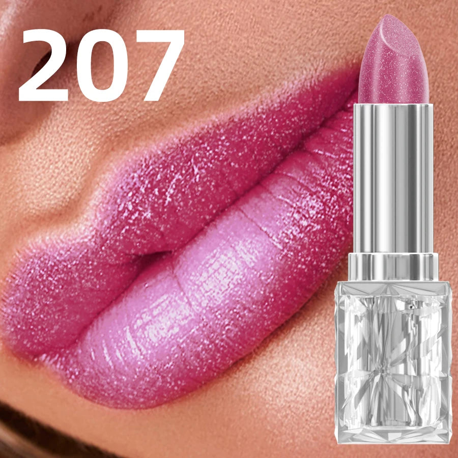 Metallic Lipstick Set Hydrating, Highly Pigmented Shine — Soft Pink Lilac | KIMLUD