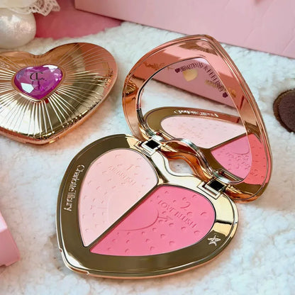 Heart Shape Lipstick – Pink Diamond Lip Glow – Pink Blusher | KIMLUD