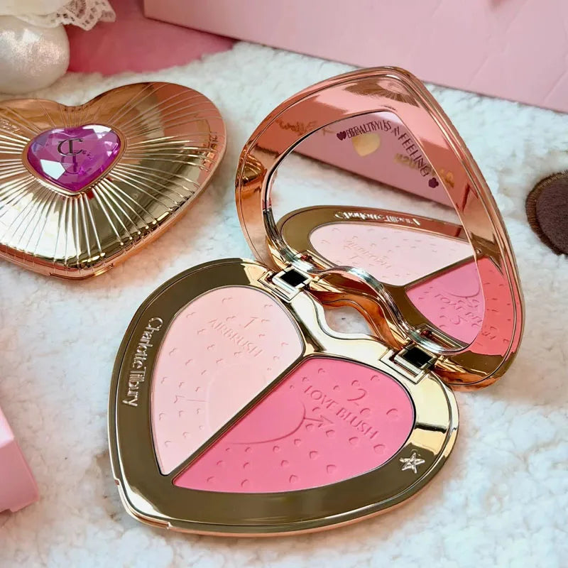 Heart Shape Lipstick – Pink Diamond Lip Glow – Pink Blusher | KIMLUD