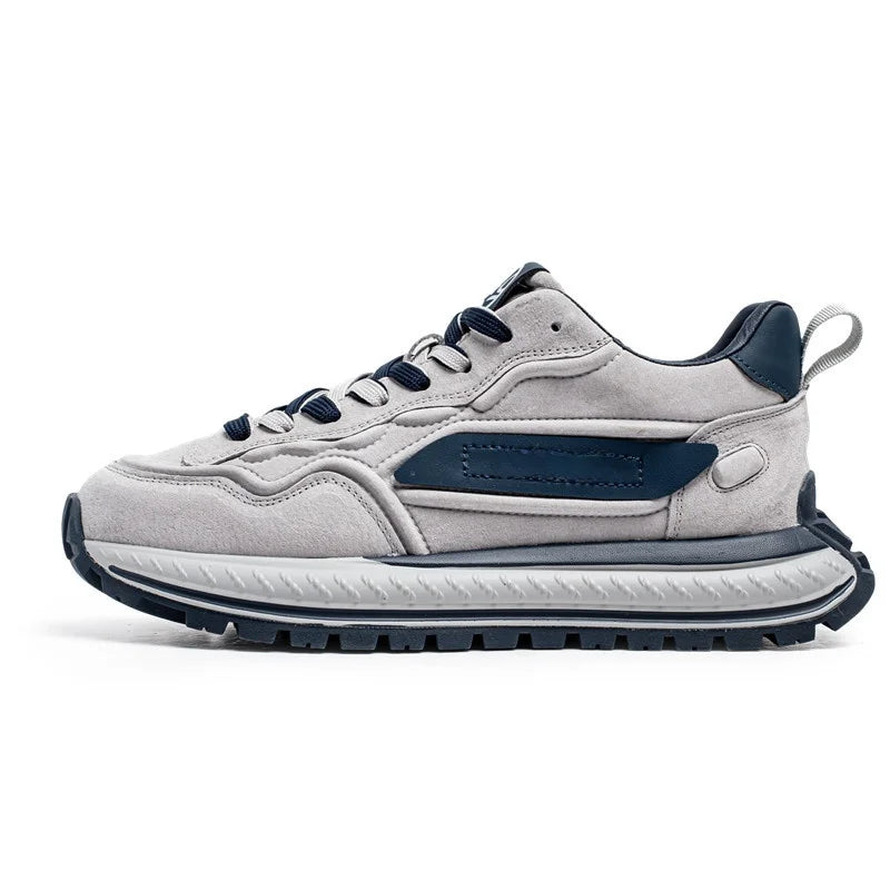 Color-Block Dad Shoes Men's Spring Autumn New Style Thick Bottom Sports Shoes Casual Running Shoes Low Cut Breathable Mesh