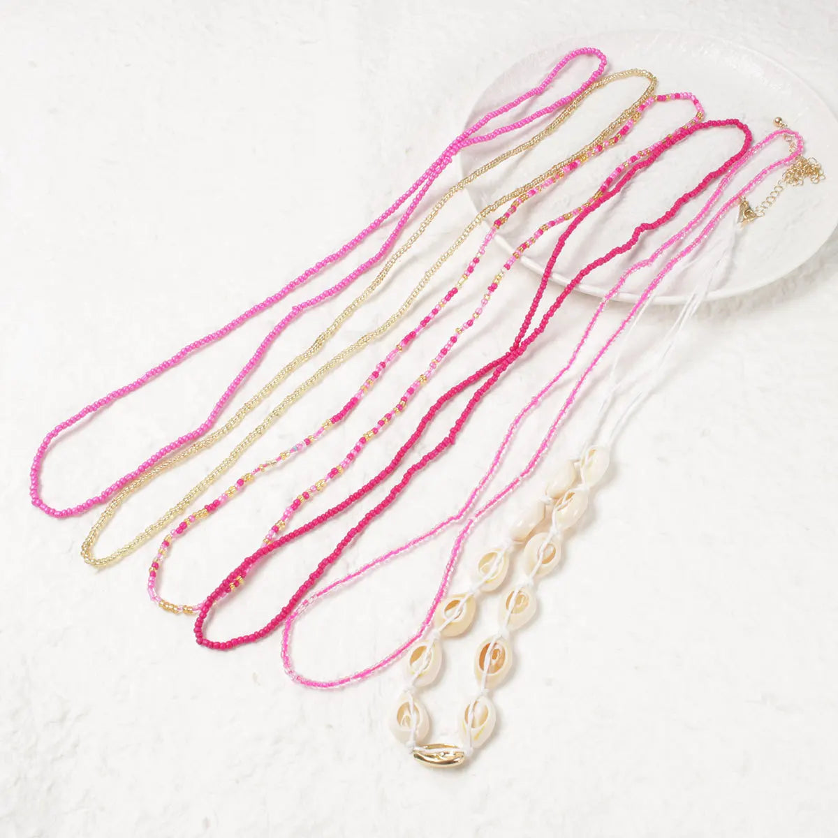 6Pcs Boho Starfish Pendant Seed Bead Beaded Waist Chain for Women Girls Beach Bikini Elastic Belly Belt Body Jewelry Accessories