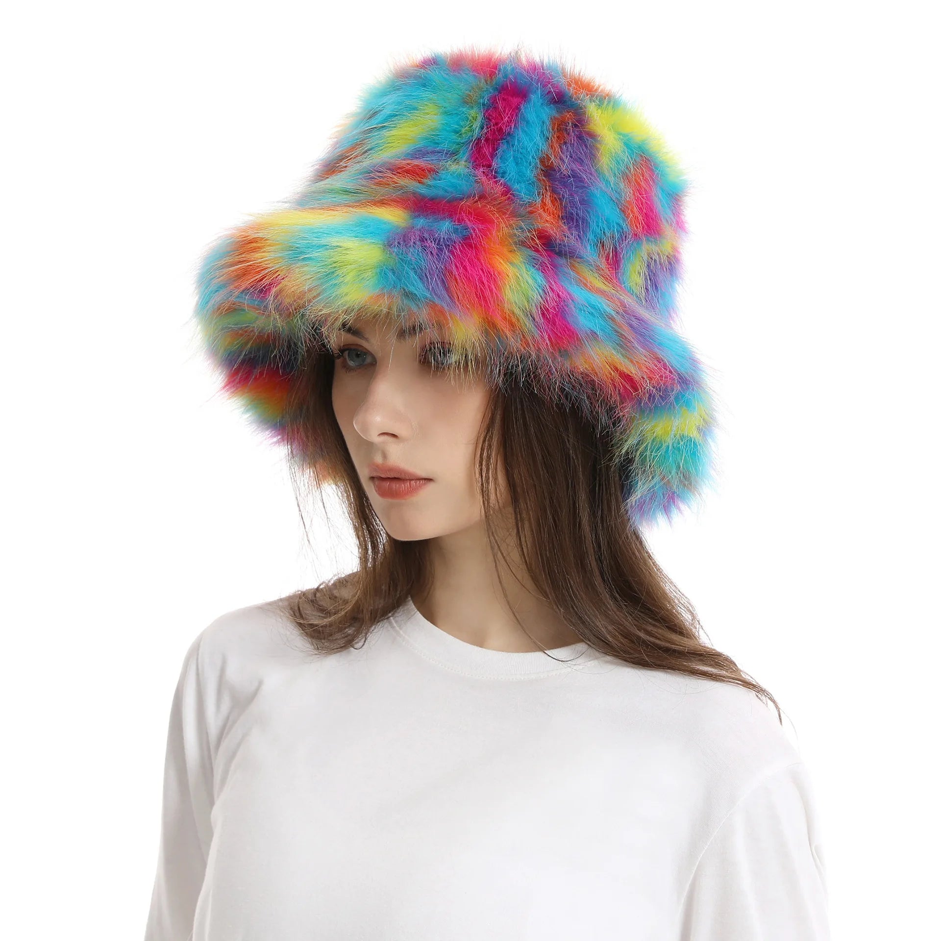 New Fur Hat Women Warm Snow Ski Cap Female Faux Fox Fur Bomber Hat Lady Windproof Winter Hats for Women Russian Warmer Hat - KIMLUD
