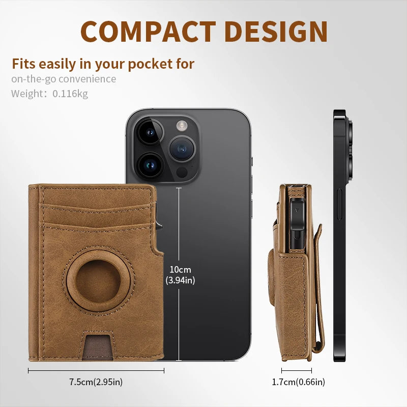 Wallet – Locator Wallet With Storage Slot – Synthetic Leather | KIMLUD