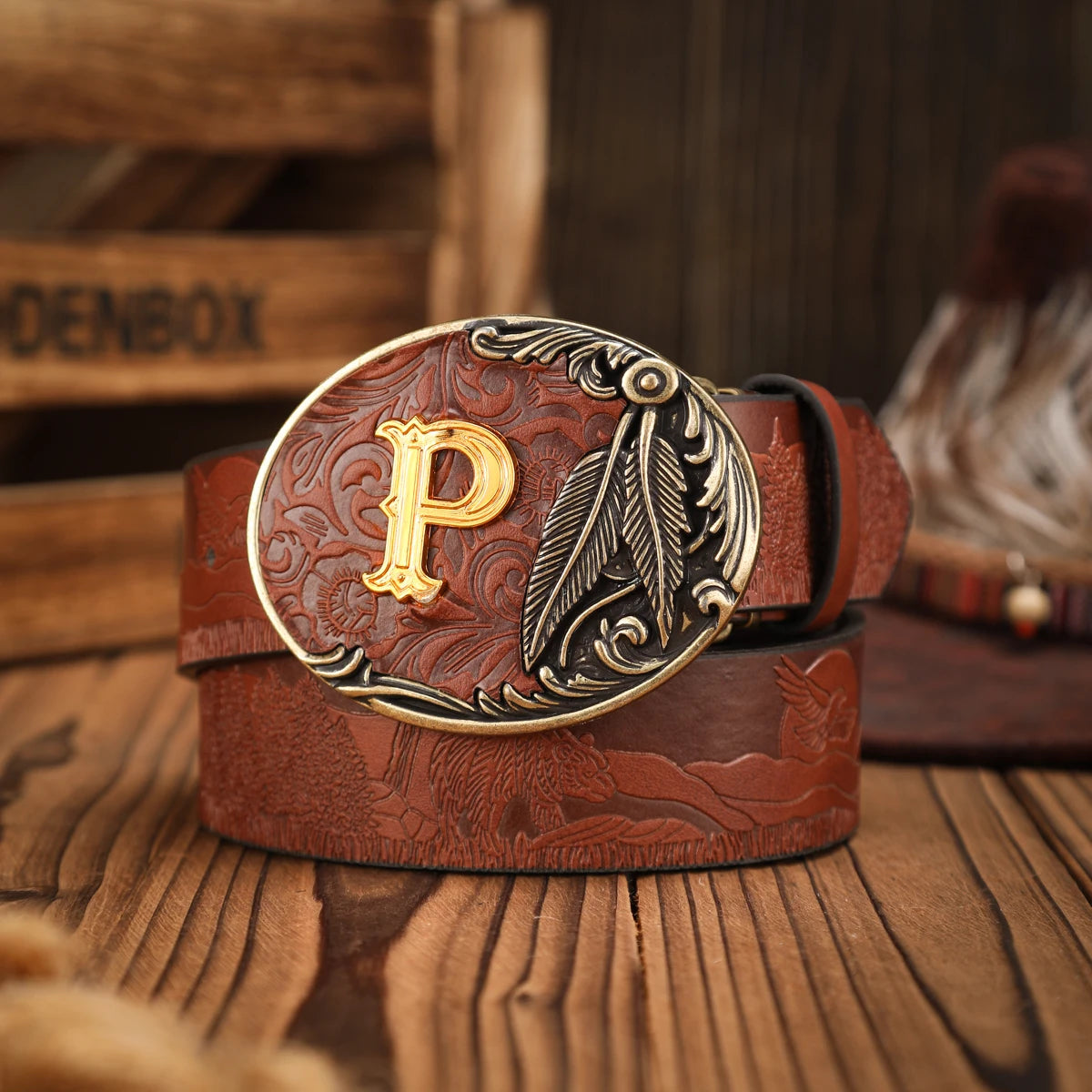 PU Classic Retro Unisex Western Belt — Black | KIMLUD