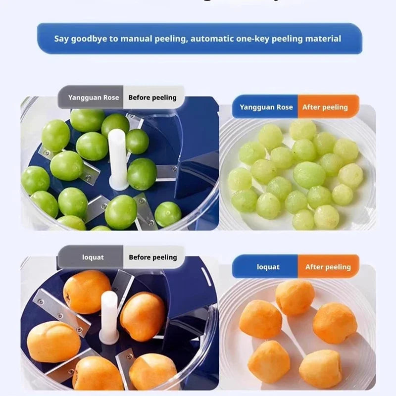 New Automatic Quick Small Fruit Electric Peeler Portable Wireless Home Fruit Cake Machine Kitchen Tool Home Accessories