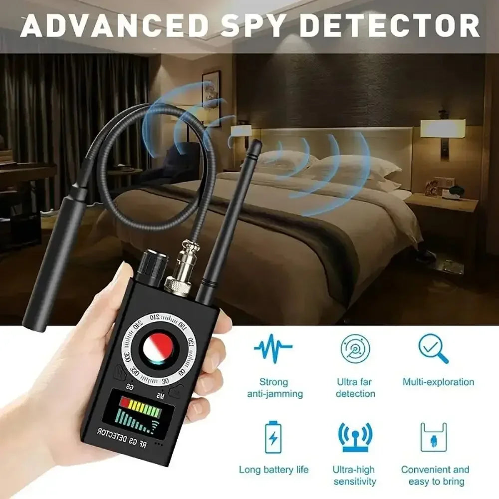 Sleek Detector Multi-Function Anti Spy — Black | KIMLUD