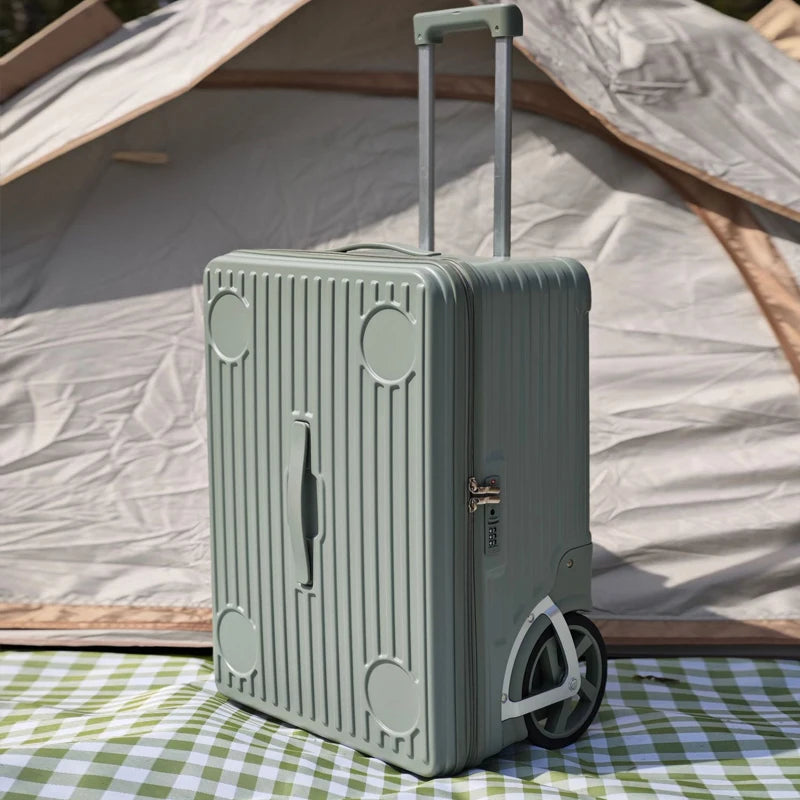Polycarbonate Luggage 24-Inch Side-Opening Large-Capacity — Black | KIMLUD