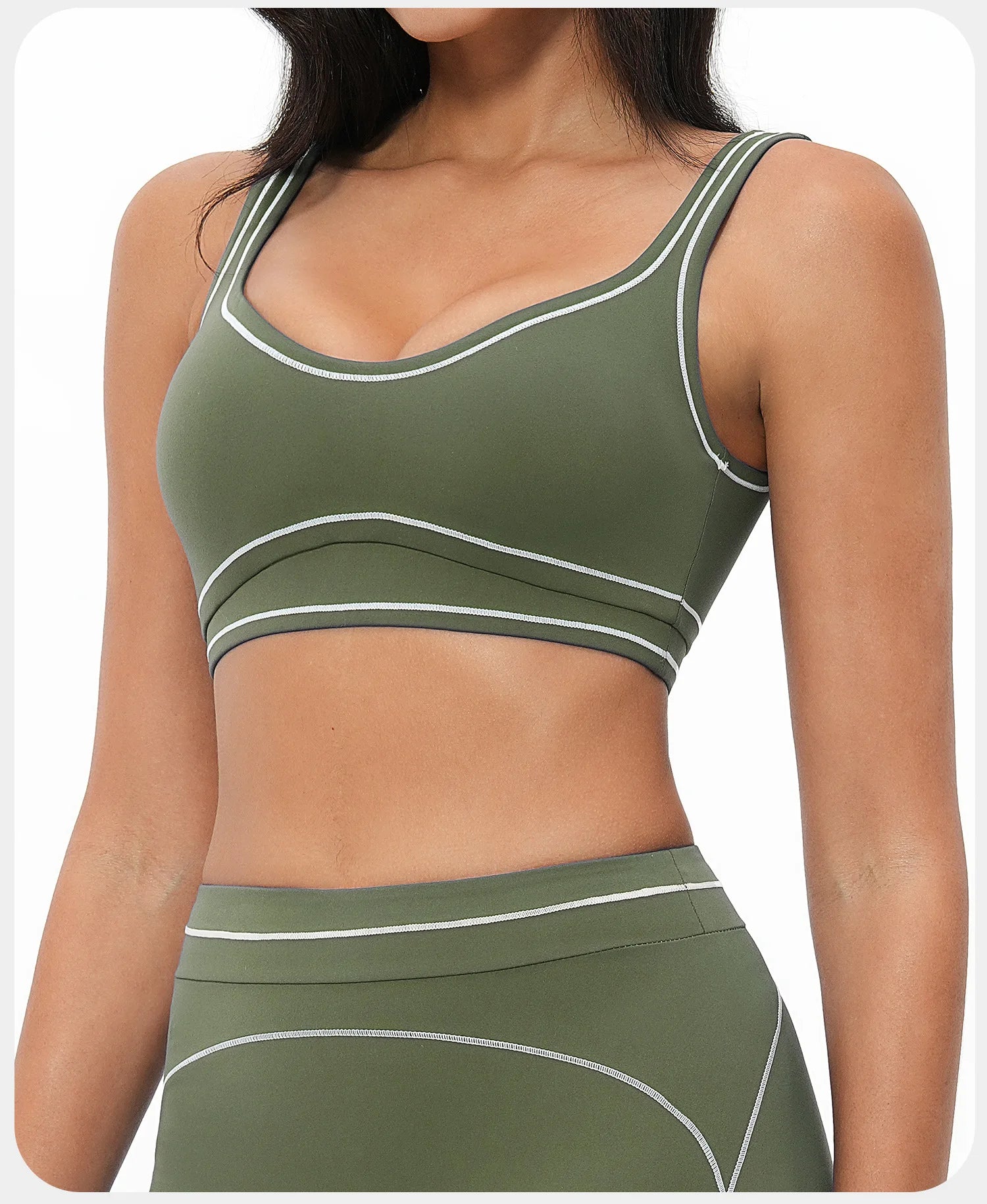 Breathable Yoga Sports Bra Color-Contrast — Multicolor | KIMLUD