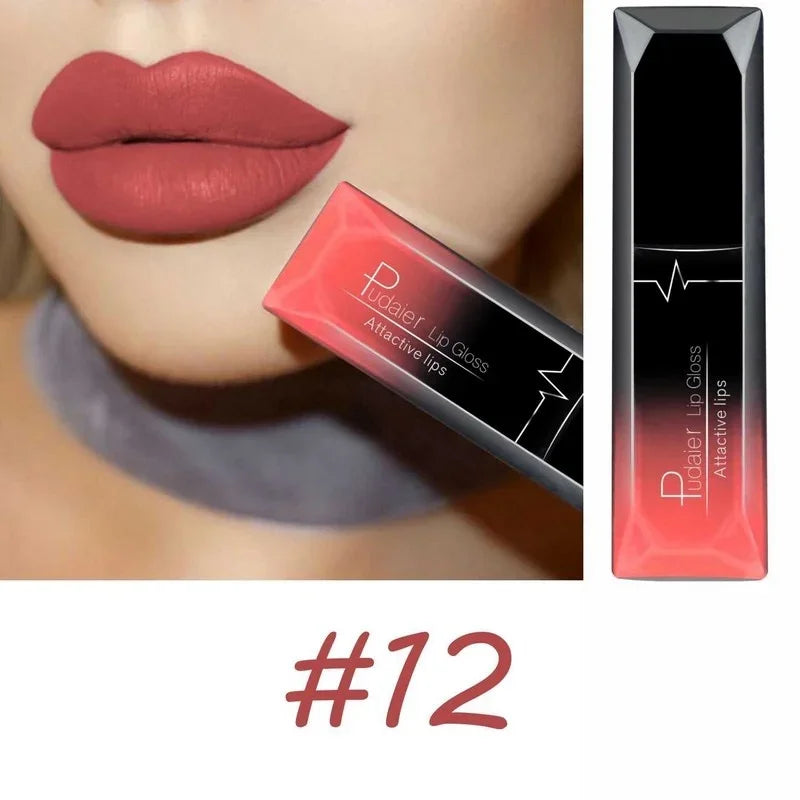 Velvet Matte Liquid Lipstick Waterproof 17 Long Lasting Colors Non Stick Cup Kissproof Smooth Soft Lip Makeup for Girls
