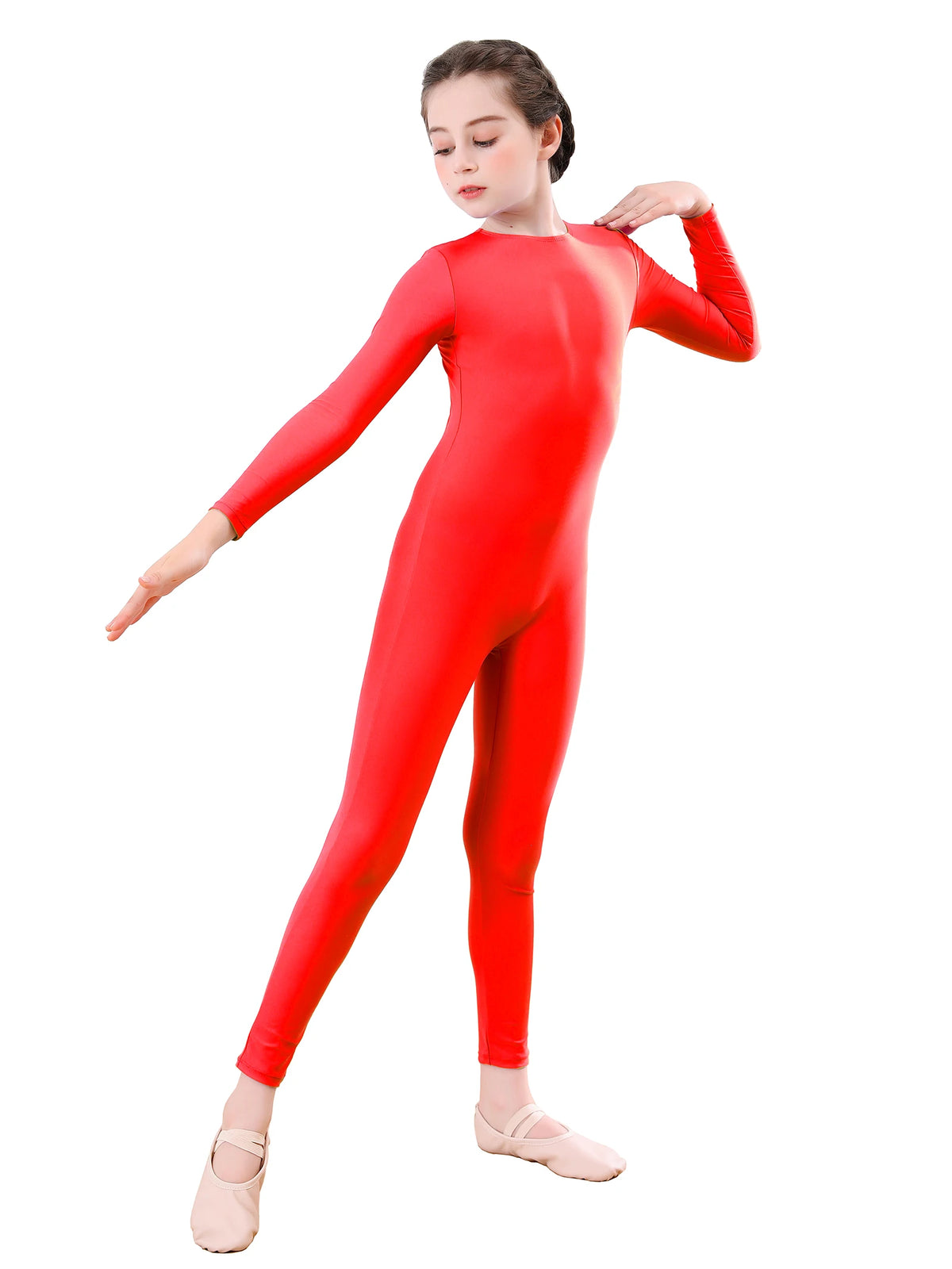 Kids Unitard – Long Sleeve – Nylon Spandex – Black | KIMLUD