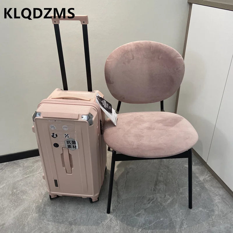 KLQDZMS Luggage Women's Large-capacity Trolley Bags Family Travel Essentials Password Box ABS + PC Universal Wheel Suitcase