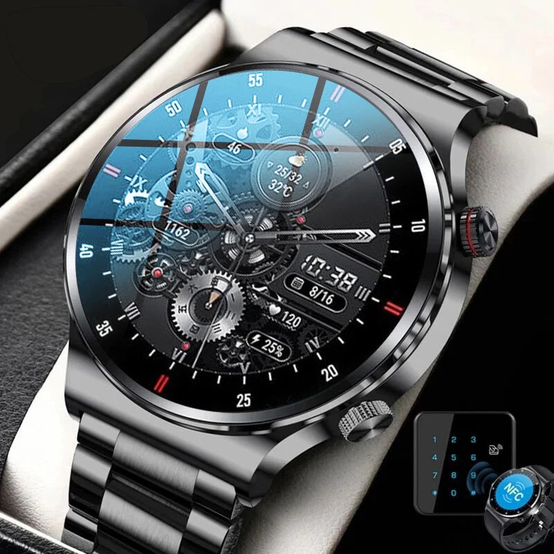 Luxury Smart Watches Men NFC BT Call Fitness Waterproof Sports Wrist Intelligent Smartwatches for Women Kids Xiaomi Huawei 2025