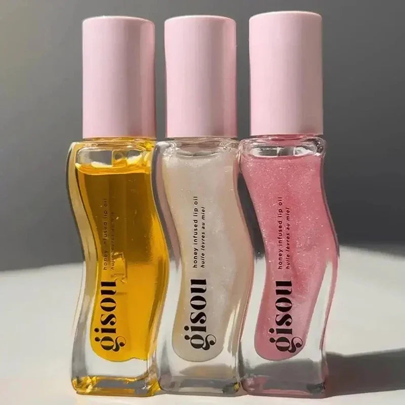 2025 Original Gisou Honey Watermelon Strawberry Essence Lip Oil Moisturizing Reduce Lip Lines Exfoliating Liquid Lip Gloss Care