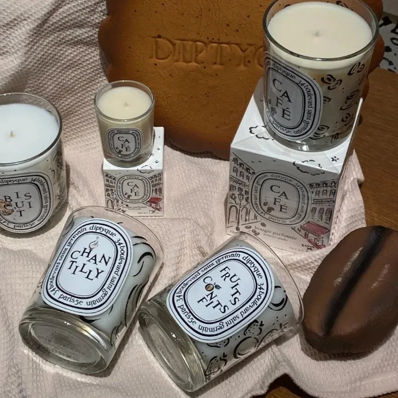 Aromatherapy Soy Wax Candle Cafe Chantilly Coffee Vanilla Cream — Ivory | KIMLUD
