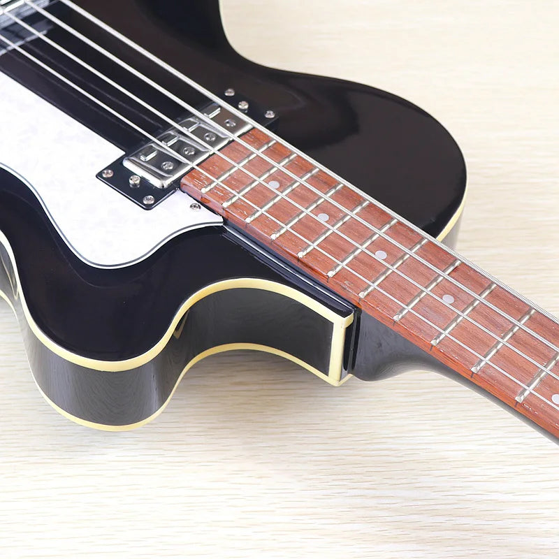 Flame Maple Violin Bass Guitar 41-Inch — Sunburst | KIMLUD