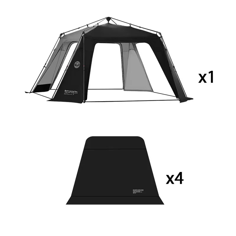 ShineTrip Auto Dome Canopy Series Silver Coated Canopy Oversized Quick Setup Sunproof Camping Auto Dome House Waterproof Tent
