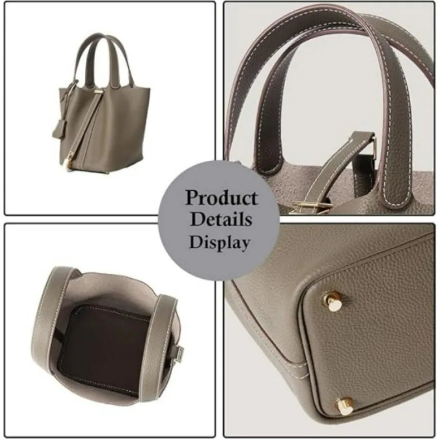 Bucket Bag – Lock Design – Top-Handle Tote | KIMLUD
