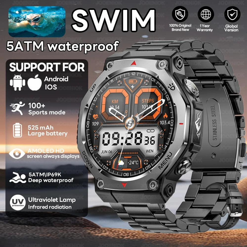 New For Huawei T-Rex 3 GPS Smart Watch 10ATM Waterproof 525mAh Battery Bluetooth Call Flashlight Military Sports Smartwatch Men