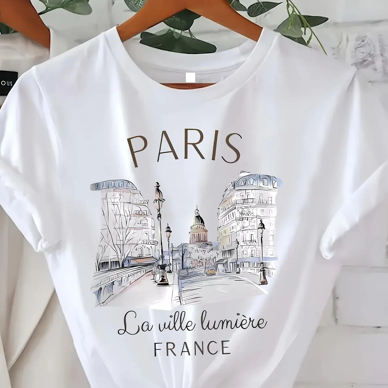 New Arrival Pure Cotton Paris Print Y2k Clothes Tee Shirt Femme T-Shirts for Women Haikyuu Graphic Tees Camisetas Mujer 71668