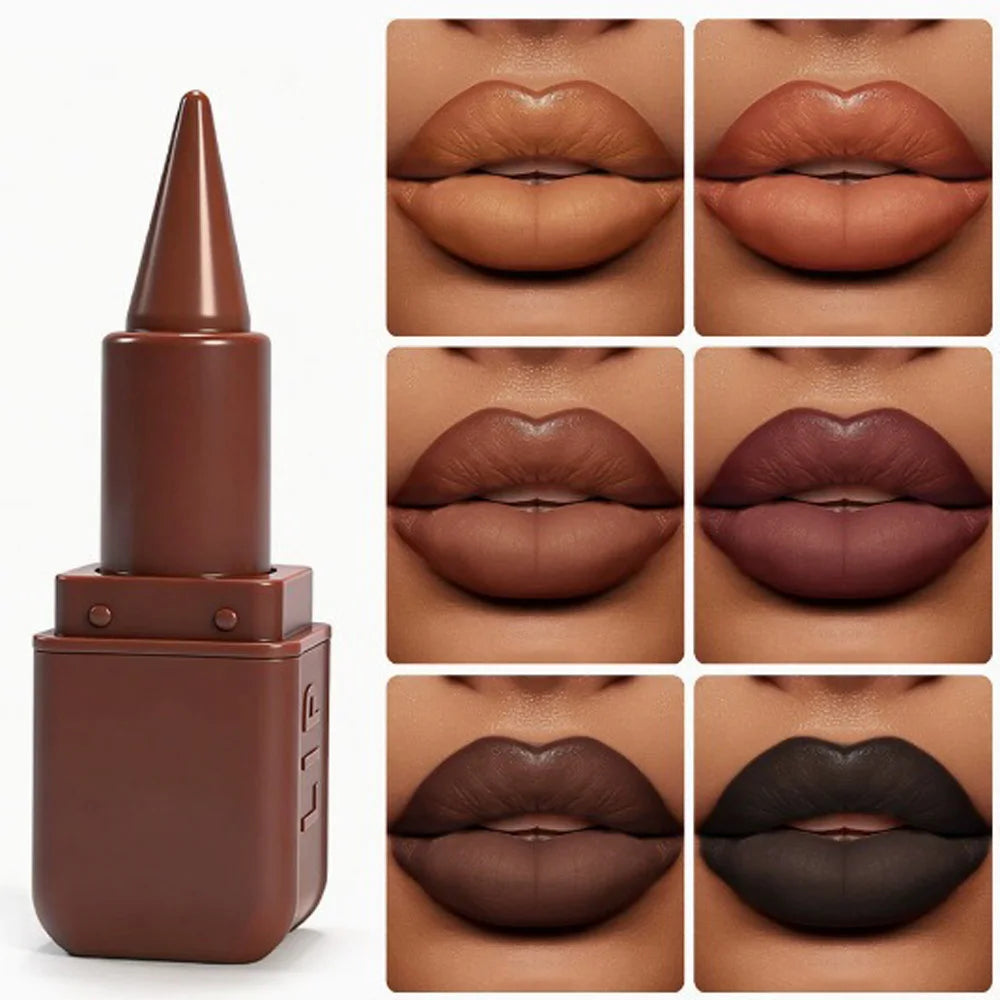 Lipstick – Waterproof Long Lasting Pigment – Lipstick – Chocolate Brown | KIMLUD