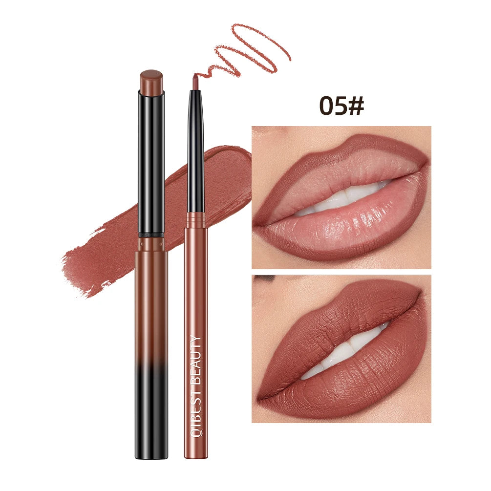 Matte Nude Lipstick Pen Set Lip Liner — Nude Pink | KIMLUD