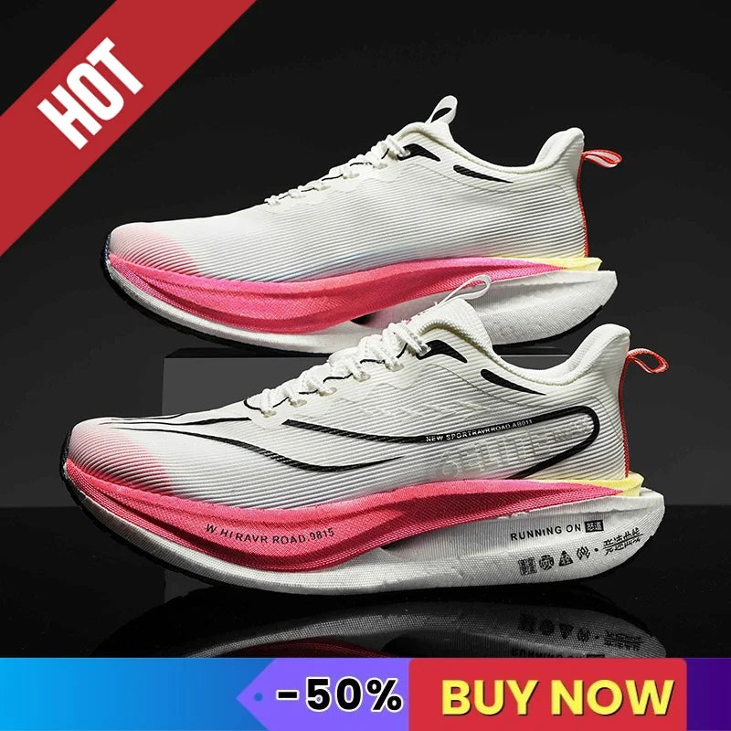 CarbonPlate Running Shoes Lightweight Breathable — Fluorescent | KIMLUD