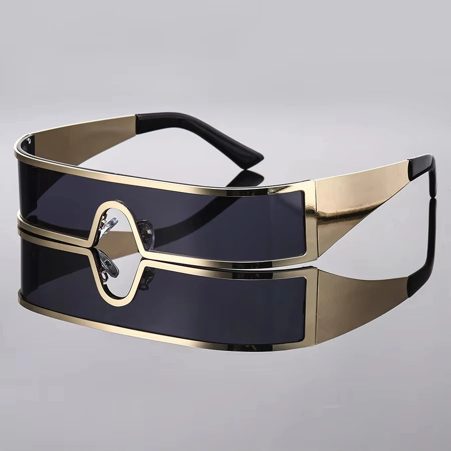 Cyberpunk Sunglasses Narrow Frames — Black | KIMLUD