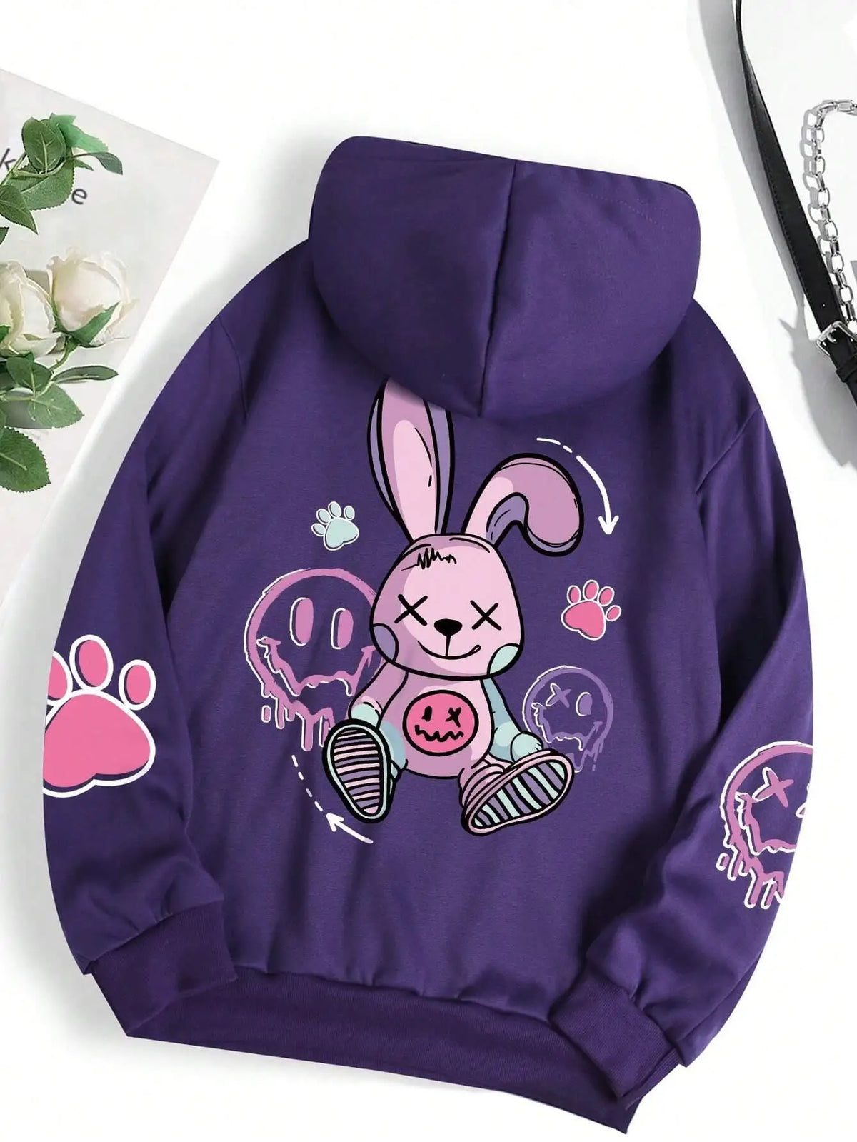 Hoodie – Printed – Fleece – Oversized – Women | KIMLUD