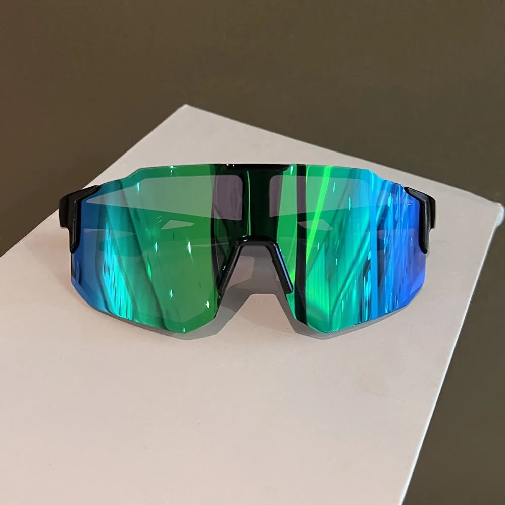 Polycarbonate Sport Sunglasses UV Protection Windproof — Black | KIMLUD