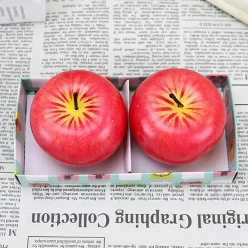 1 Pcs New Simulation Red Apple Candle Suitable Family Celebrate Birthday Christmas Decoration Supplies Home Desktop Ornament