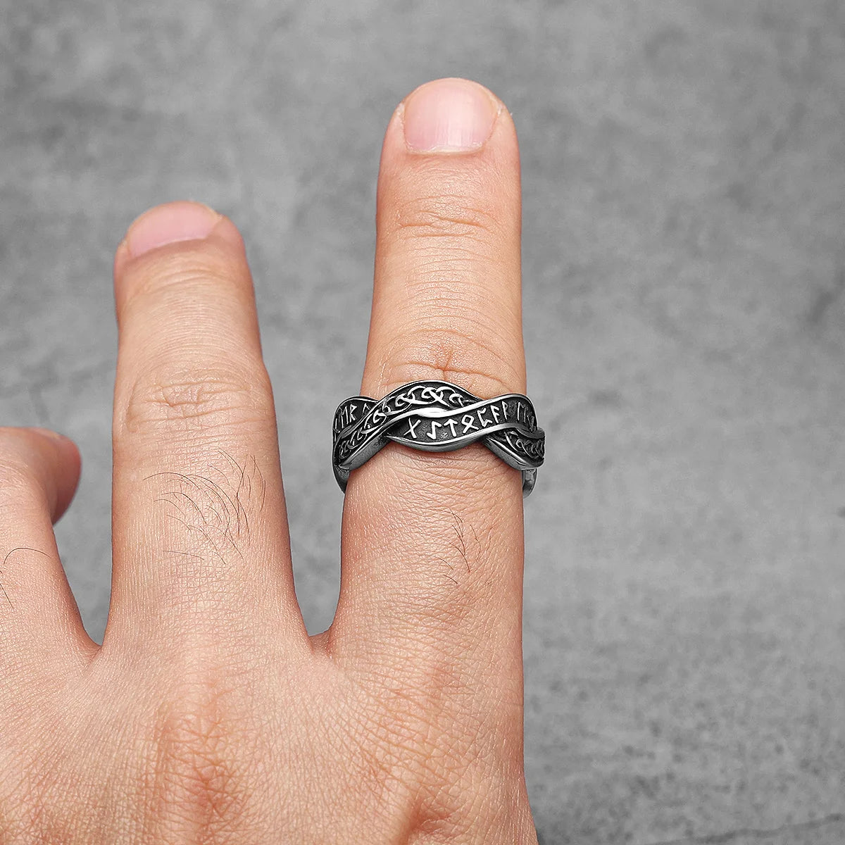 Viking Letter Character Unique Stainless Steel Men Rings Punk New In For Male Women Fashion Jewelry Creativity Gift Wholesale