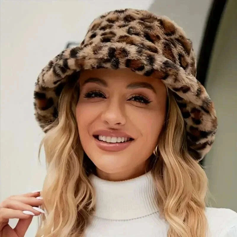 stylish-leopard-print-bucket-hat---soft-polyester-fleece-fisherman-cap-ightweight-sun-shade-winter-fashion-accessory-for-womekimludkimlud-35572762