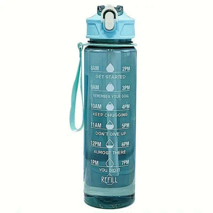 KIMLUD, 800ml/27oz Large Capacity Sports Water Bottle Leak Proof Plastic Drinking Cup With Time Scale Suitable For Travel Fitness Sports, KIMLUD Womens Clothes