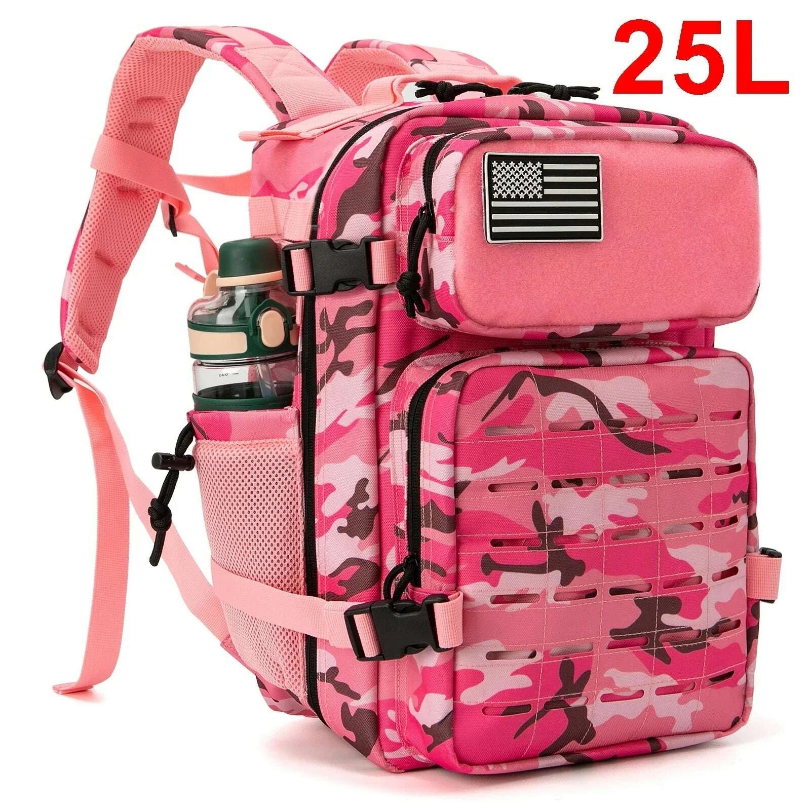 KIMLUD, QT&QY 25L/45L Tactical Backpack for Men and Women Outdoor Survival Bug Out Bag Small School Rucksack Hking with Bottle Holder, KIMLUD Womens Clothes