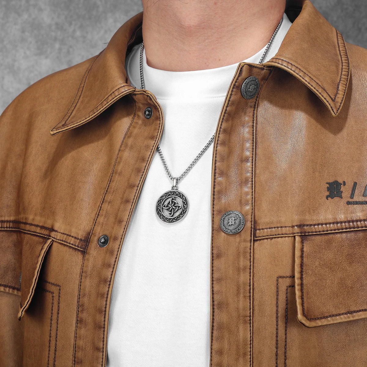 Hollow Viking Celtic Knot Men Necklaces Pendant Stainless Steel Jewelry For Male Women Punk Hip Hop Accessories Gifts Wholesale