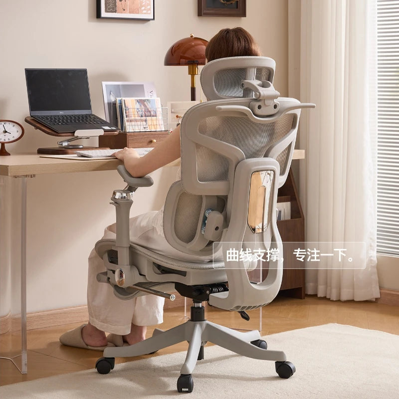 Esports Ergonomic Lift Chair Bedroom 6D Armrest Lumbar Support Computer Chair Household Comfortable Office Backrest Chair